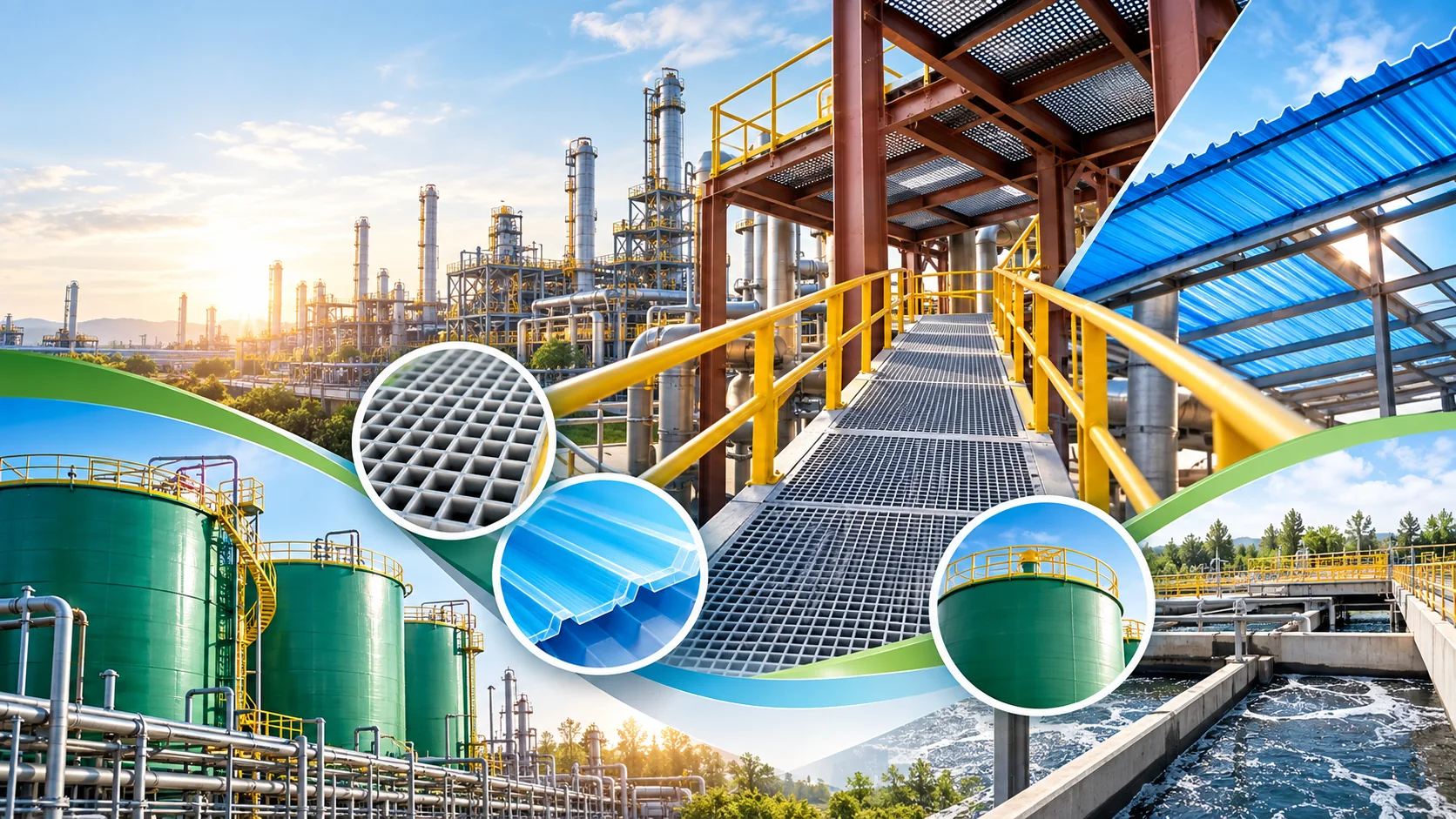 Representative process plant and FRP system applications