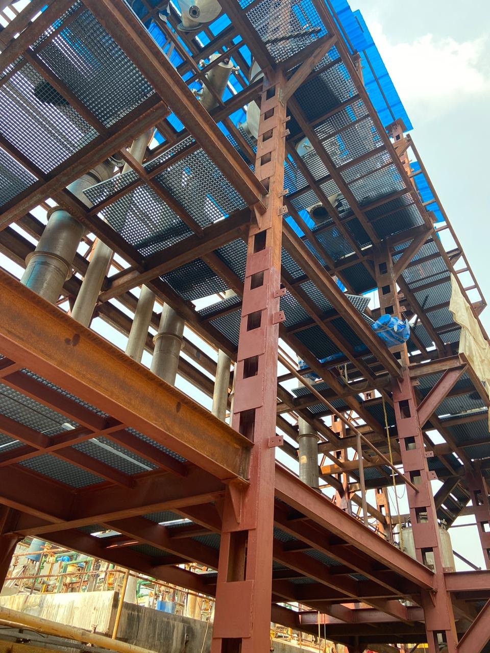 Industrial FRP grating structure