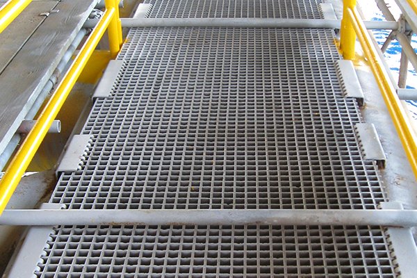 Grey FRP moulded grating